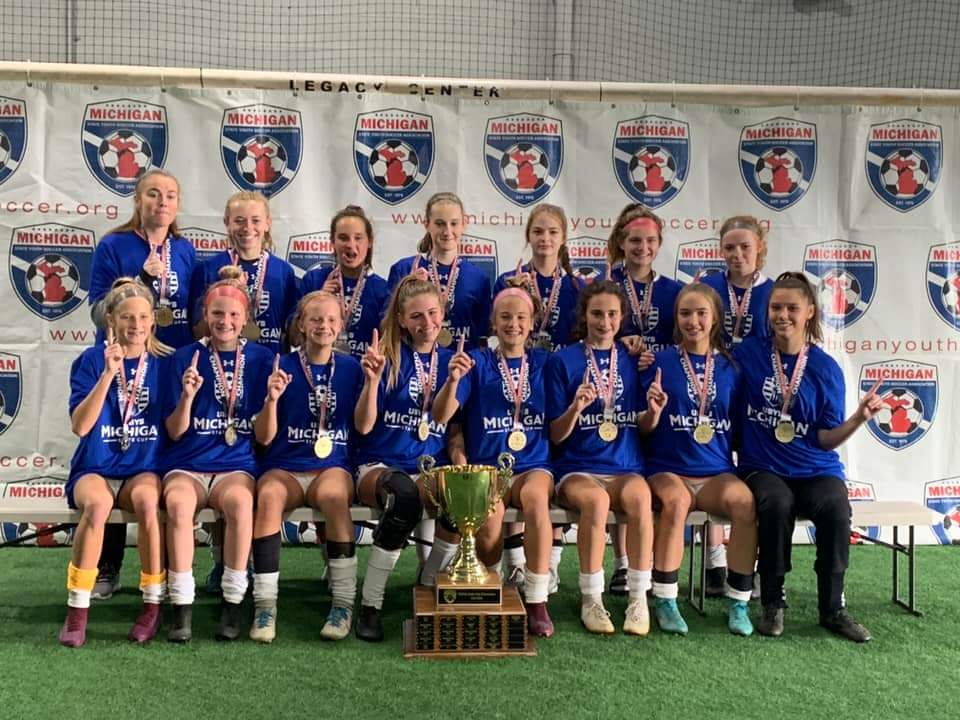 SCORSOCCER's tweet photo. Once again your @MSYSASoccer 2022 U16 Girls Elite Division State Cup Champions!
#mistatecup #soccer #champions #rockfordmi #grandrapidsmi https://t.co/eBtMUoS3Lt