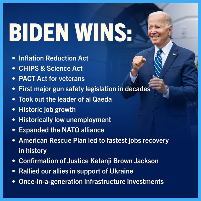 PupsBooks's tweet image. I don't recall #45 doing ANYTHING except play golf and lie about how hard he worked.  Here is the sort of thing we NEED. #Biden #BidenApproval #Trump #trum