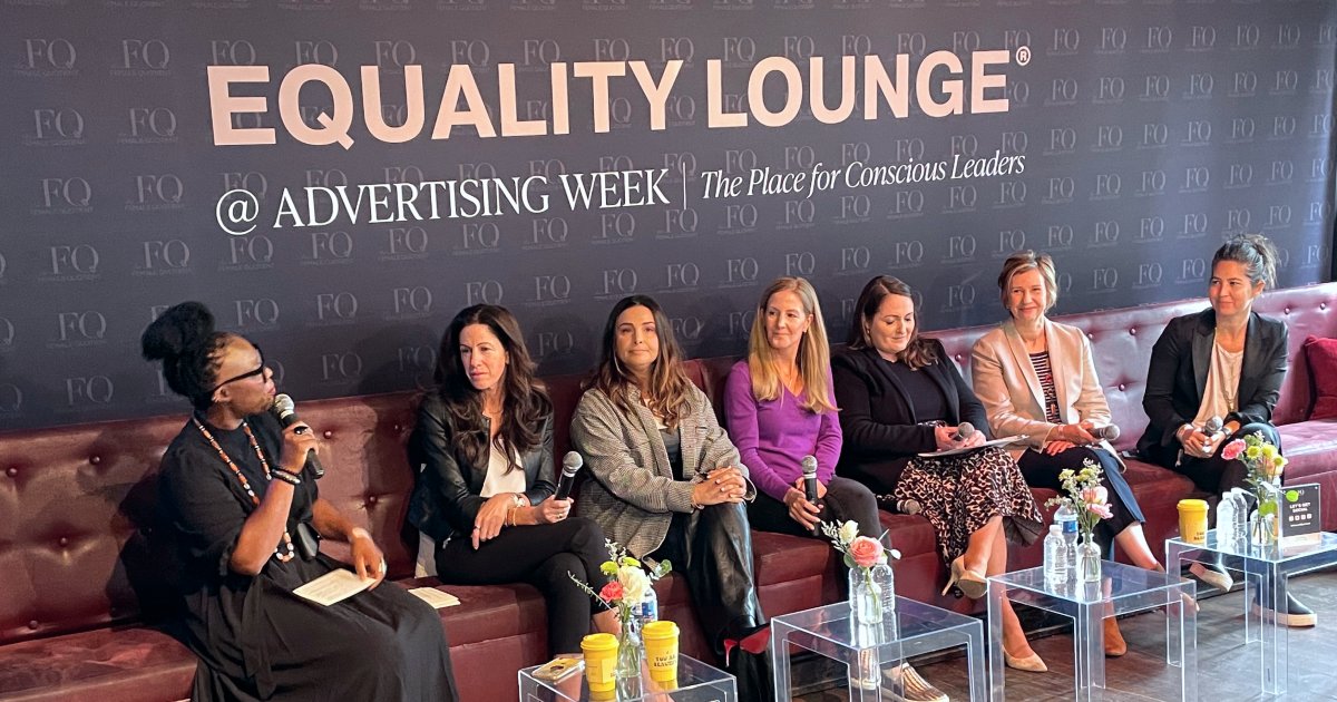 yahooads's tweet photo. “No one can check every box. I don’t want women to think they’re not good enough.” — some 🔥 from @JenWhelan1204 during this morning’s @femalequotient talk on creating paths for women in leadership. @advertisingweek is off to a great start! #AWNewYork https://t.co/Q4EVUHLs61