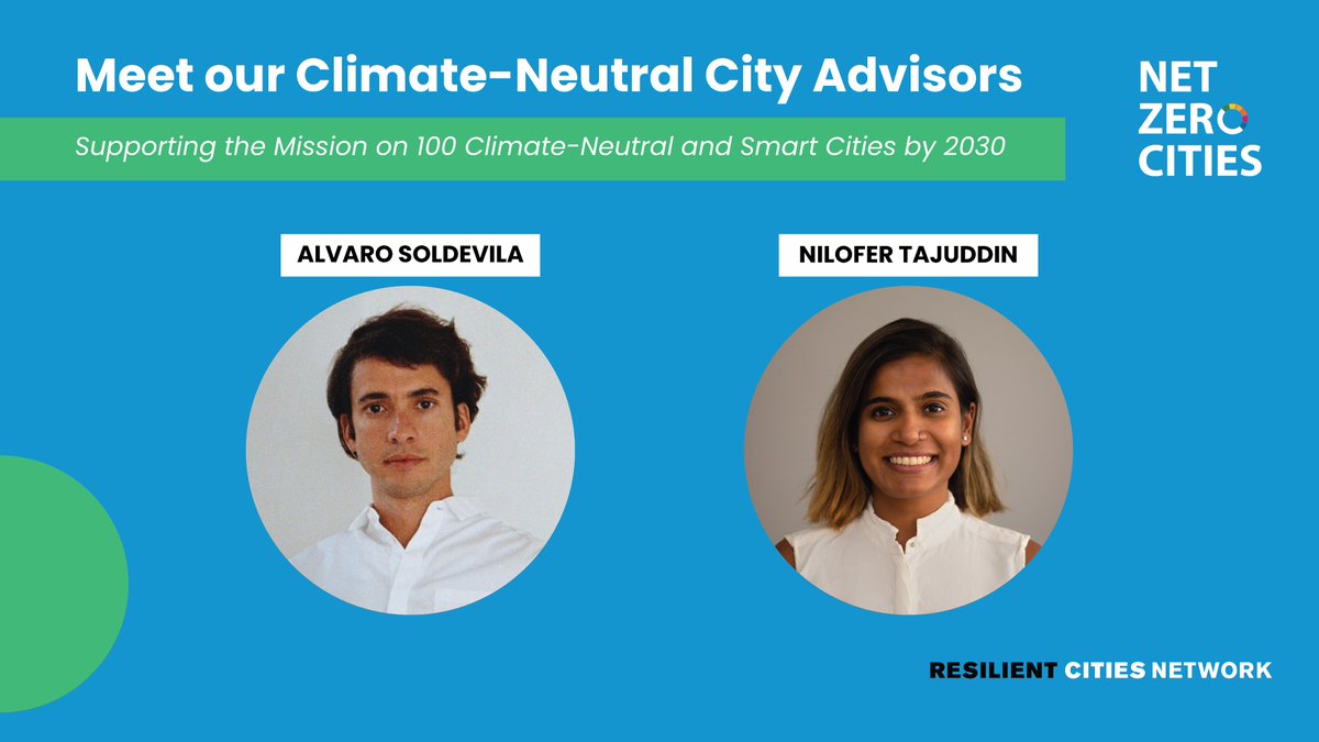 Meet our colleagues, Alvaro Soldevila & Nilofer Tajuddin, who will be our Climate-Neutral City Advisors for @NetZeroCitiesEU, supporting 112 #MissionCities in their journey to climate neutrality and delivering @EU_Commission #EUMission 100 Climate-Neutral & Smart Cities by 2030!