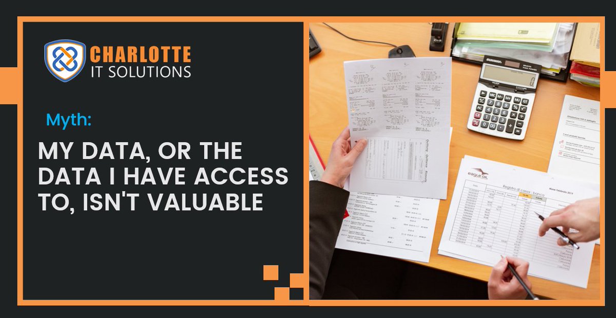 CYBERSECURITY MONTH: Myth Monday
you would be shocked at the type of data your business actually has. And if you let them in, the bad guys WILL take it!!
#cybersecurity #itsupport