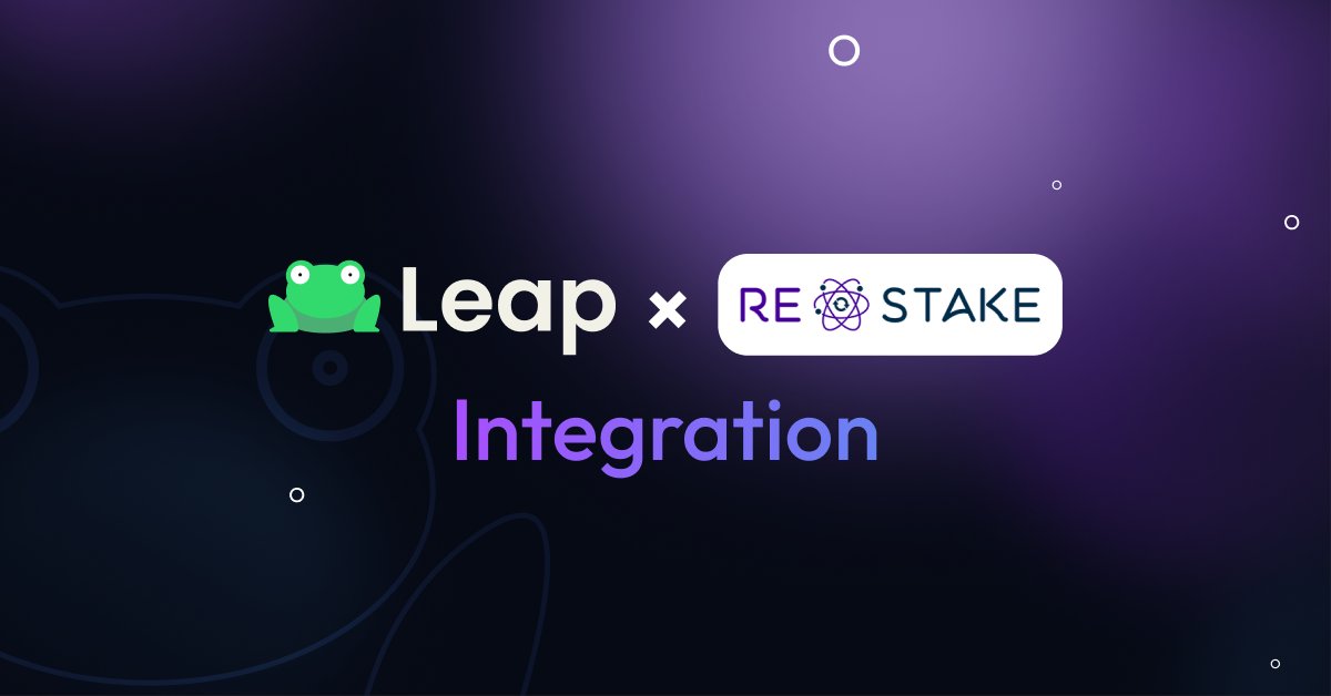 Leap 🤝 REStake integration now LIVE 🎉

Connect Leap Wallet with <a href="/eco_stake/">ECO Stake 🌱</a> Restake app to get auto-compounded staking rewards with your fav validators

A special thanks to the OG developer <a href="/beynode/">Tom Beynon</a> for his valuable feedback &amp; testing 🔥

Try now 👉 restake.app 👈