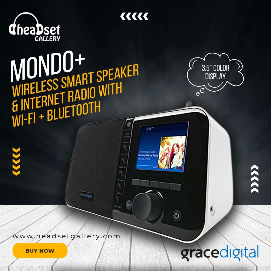GalleryHeadset's tweet image. Grace Digital Mondo+Wireless Smart Speaker and Internet Radio with Wi-Fi + Bluetooth and 3.5” Color Display

@GraceDigital 

To buy or know more visit headsetgallery.com  

#gracedigital #wireless #colordisplay #wirelessspeaker #wirelessspeakers #headsetgallery