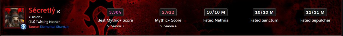 Been a fun season, looking forward to dragonflight!
