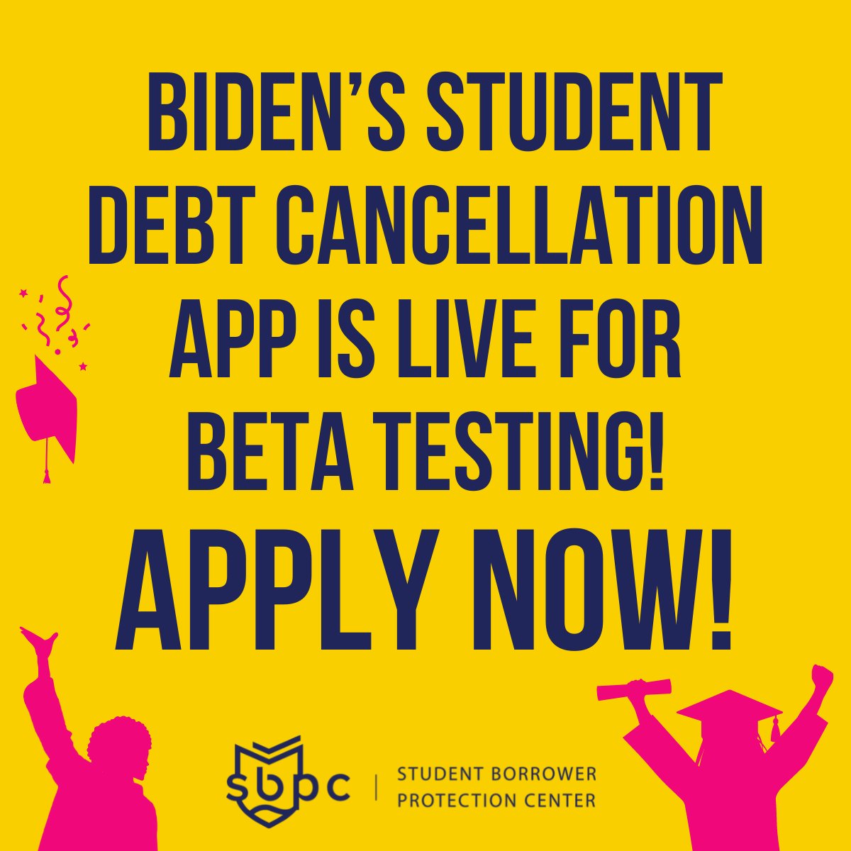 BorrowerJustice's tweet photo. Keep spreading the word that @usedgov launched a beta version of the student debt cancellation application… AKA YOU CAN APPLY FOR CANCELLATION NOW and help test the app (your test counts as a real application):

https://t.co/bTsjoTwF98 https://t.co/vd2zETLriA