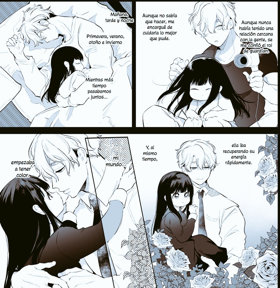 La señorita era una mimada en toda la palabra, pero el joven guardián siempre pendiente de ella, a cualquier hora y en cualquier lugar, su felicidad y promesa es primordial, por lo que encantado siempre de dormir, cuidar la casa, salir, y todo tipo de actividades con la señorita.