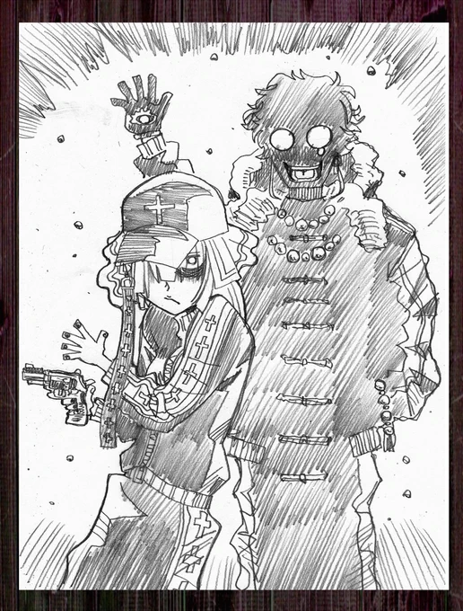 今更ながらクレアさんのドグマと力一さんの
シャンティ聞いたよ。

二人は戦わねばなるまいっ!
#描いたよクレアさん  #ジョー設展 