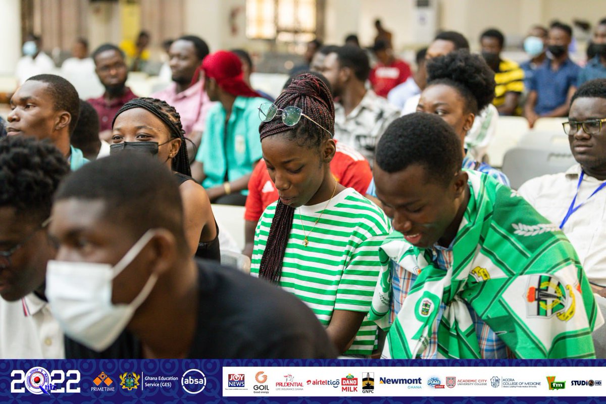 NSMQGhana's tweet photo. Saarah-Mensah: It's the 'support his school' for us. 🙈

#NSMQ2022 #NSMQOneEighth #Primetime https://t.co/acPJaUELSR