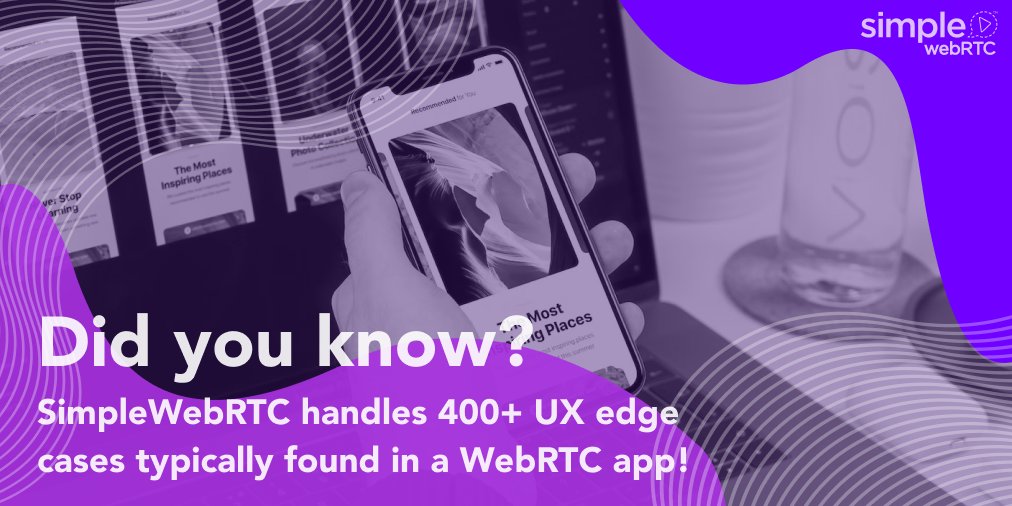simplewebrtc's tweet photo. Did you know that #SimpleWebRTC helps to solve your WebRTC UX edge cases? #Subscribe to our #newsletter to learn more about this month’s issue, “Challenges in WebRTC apps, given the 400+ UX edge cases in a typical app” https://t.co/yuEii1Uvpt https://t.co/1LUyXwru7r