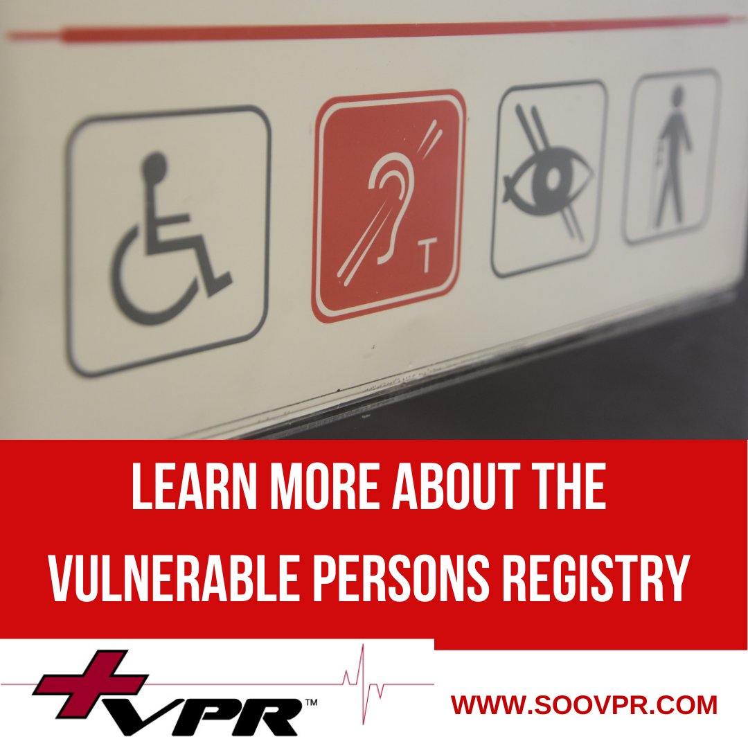 SOOVPR's tweet photo. The VPR is a resource used to ensure the safety of vulnerable persons during large-scale emergencies.
Register today at https://t.co/td8jwNaQQ0 or call Amanda at 1-866-353-0697.
#soovpr
#AlgomaVPR
#manitoulinsudburyvpr
#vulnerablepersonsregistry https://t.co/st7obJ5ACZ
