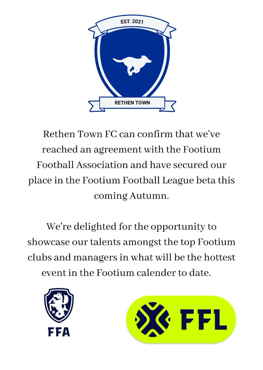 Official Club Statement 👇#Footium beta here we go 🥳