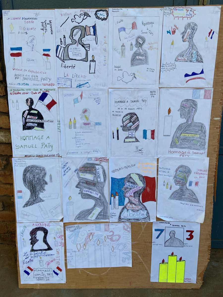 BanguiLfcdg's tweet photo. En hommage à Samuel PATY, nous nous sommes retrouvés ce matin pour un temps de recueillement. Ce moment était marqué par un discours de M.GUIMENDEGO prof d'histoire-géographie, et "le Bagne" de V.Hugo lu par Achille élève de 5è suivi du respect d'une minute de silence.
@aefeinfo https://t.co/sG4U4n7Q37