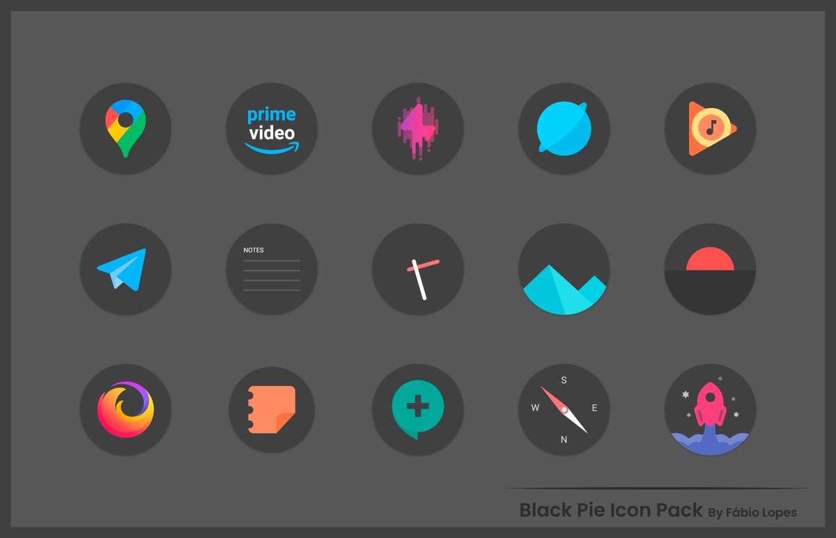 FLDesign5's tweet photo. Hi, guys! Black Pie - Icon Pack is on sale for a short time. Enjoy! 🥰🥳
Link: https://t.co/TSrk82PvM7
#iconpack #blackiconpack #homescreen
#androidcustomization #androidcustom #launcher https://t.co/i8J9r1dWNl