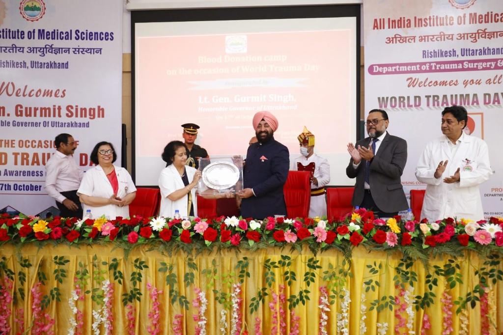aiimsrishi's tweet image. #उत्तराखंड महामहिम राज्यपाल लेफ्टिनेंट जनरल (सेवानिवृत्त) गुरमीत सिंह द्वारा आज @aiimsrishi
में वर्ल्ड ट्रॉमा डे के मौके पर अपने विचार रखे।
#WorldTraumaDay
#TraumaCare2022 
@MoHFW_INDIA @mansukhmandviya @OfficeOf_MM @DrBharatippawar @meenusingh4
