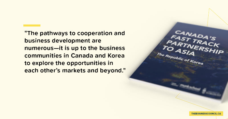 BizCouncilofCan's tweet photo. With @TrevorPKennedy speaking today at the Korean Peninsula Peace Forum, we're spotlighting @MunkSchool @AI_UofT report on Canada-Korea economic ties led by @DLHinTO &amp; commissioned in partnership with Federation of Korean Industries. @AsiaPacificFdn @CAGlobalAffairs @MLInstitute