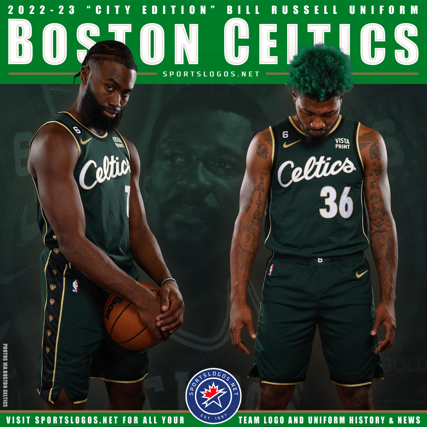 Detailed look at the Boston Celtics 2022-23 City Edition uniform