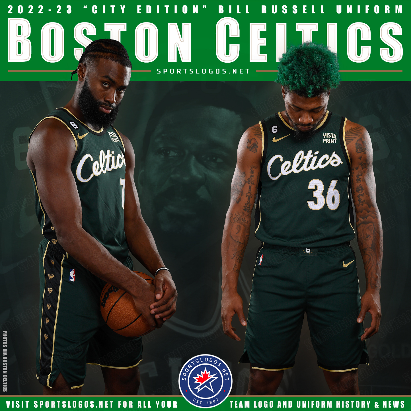 Celtics unveil City Edition uniforms honoring Bill Russell - CBS Boston