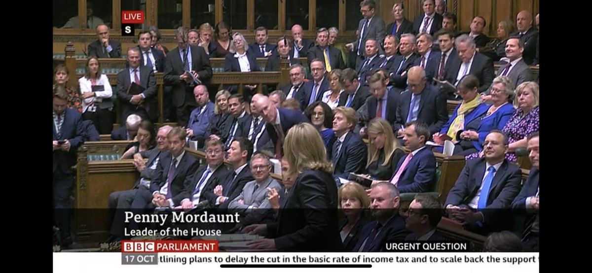 Sir Graham Brady was in the HoC for the first 30 minutes of the UQ and I presume met LT in the latter part of the UQ. 

LT could have made the first 30 minutes without interrupting a meeting which could have been rescheduled.

Surely the country comes before party?