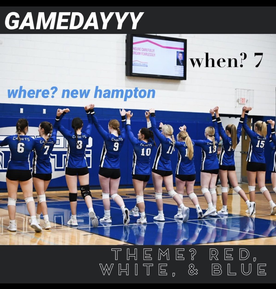 Come out and support our girls volleyball team tonight