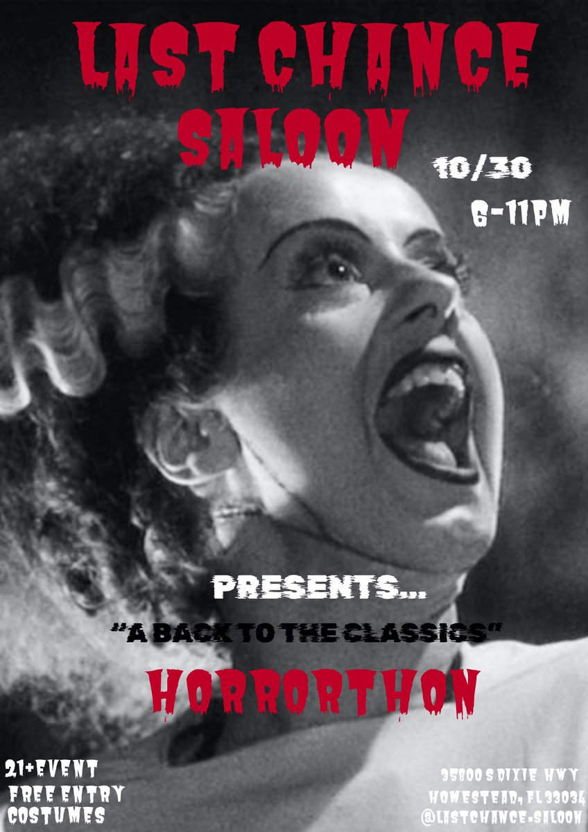 wowmaddywow's tweet photo. ‼️HOMESTEAD AREA‼️
Come out and support my family’s small business at our first halloween event!! There will be a costume party, vintage pop up shops, signature drink specials, old school horror projections, great food, and more!!! RT to spread the word 🖤 https://t.co/N44SEzZ8ff