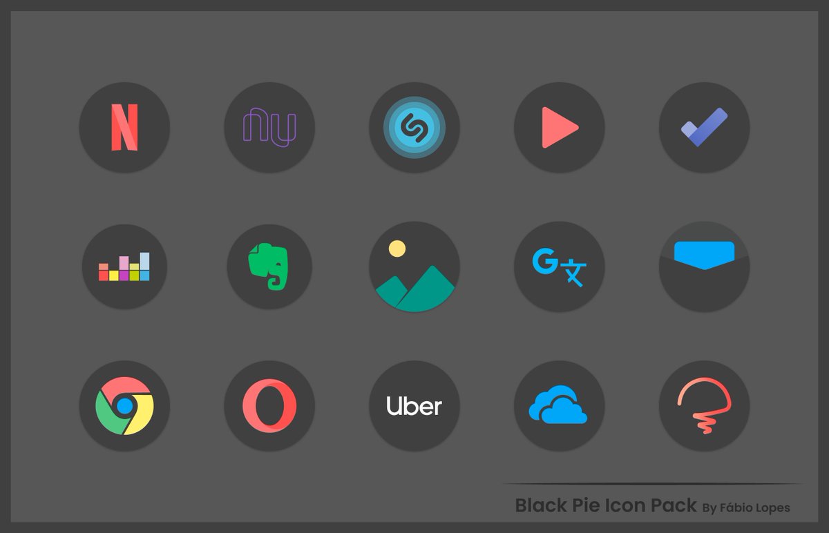 FLDesign5's tweet photo. Hi, guys! Black Pie - Icon Pack is on sale for a short time. Enjoy! 🥰🥳
Link: https://t.co/TSrk82PvM7
#iconpack #blackiconpack #homescreen
#androidcustomization #androidcustom #launcher https://t.co/i8J9r1dWNl