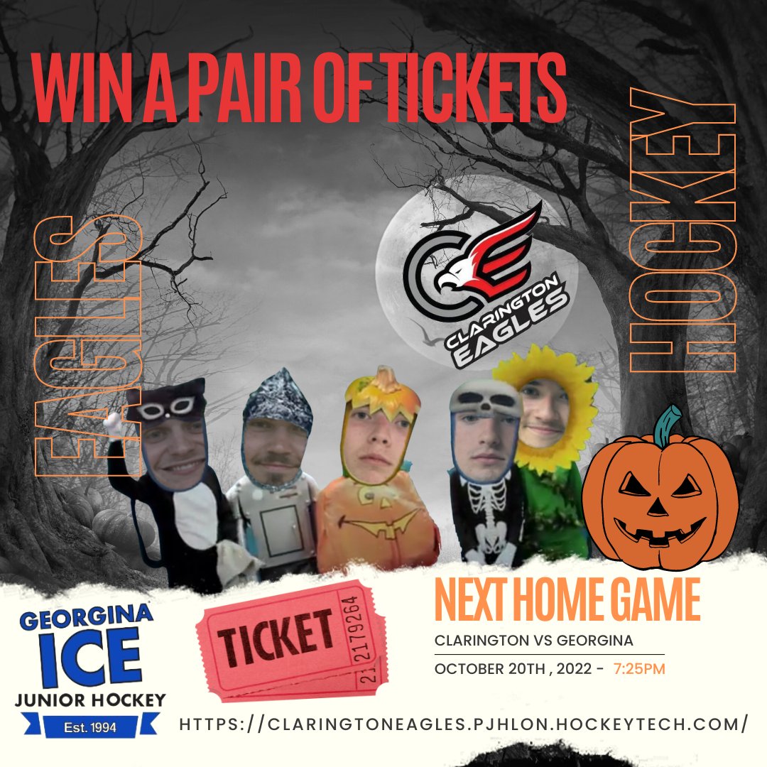 For a chance to Win tickets to Thursdays Game all you need to do is share this post. (Tag us if your privacy settings are high).

For a chance to win tickets to our Home Game on November 3rd come dressed up for Halloween to this week's game.

Winners will be chosen at random.