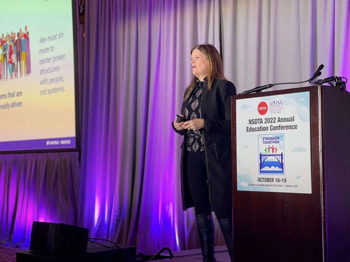 APHSA1's tweet photo. The National Staff Development &amp; Training Association (NSDTA) Annual Education Conference kicks off in Spokane, WA with APHSA CEO @wareingevans and NSDTA Co-Chair LaTrece Thompson @IndianaDCS  #APHSANSTDA22 https://t.co/72UjUJ1hsG