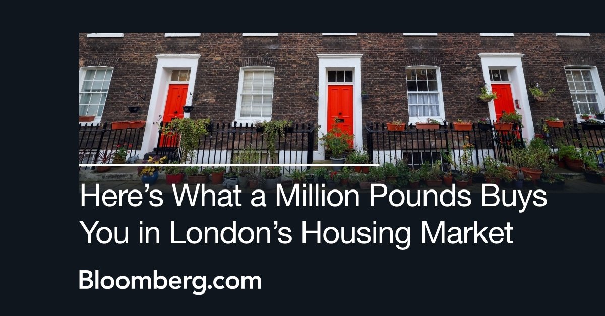 BloombergUK's tweet photo. London's averaged detached home now costs more than £1 million — but precisely what you get depends on where you look