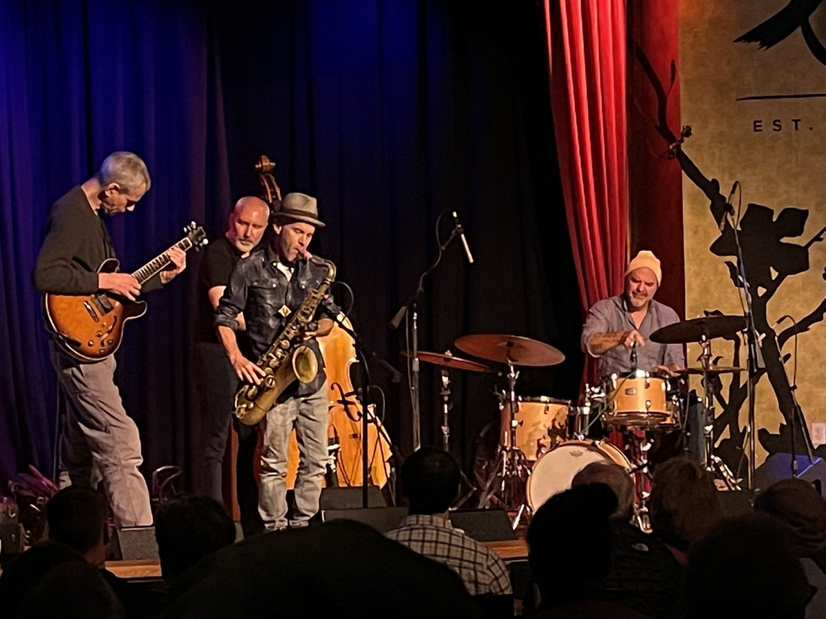 johnriske's tweet photo. Thanks to the gents of @Thebadplus for a great set at @yoshis_OAK last night. Really enjoyed the soundz of the new lineup - seeing #benmonder and #chrisspeed live for the first time was a real treat. 🎸🎷(there’s no clarinet emoji!?) https://t.co/SzczWPTclt