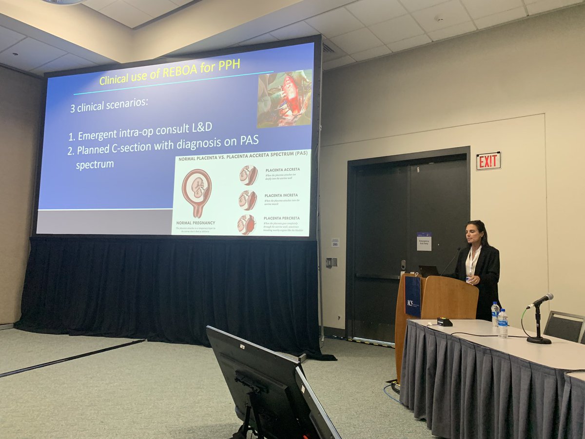 Megan Brenner at the ACS Annual Trauma Update providing up to date REBOA tips and tricks