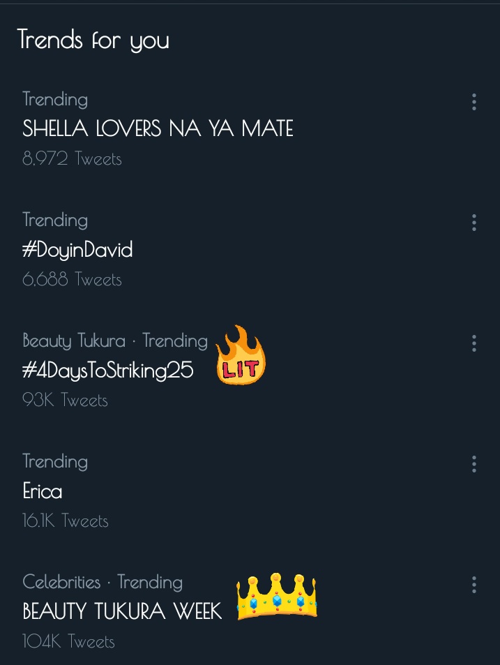 S.A BeeNavy na your mate😍😍❤️

BEAUTY TUKURA WEEK 
ITGIRL BEAUTY TUKURA 
#4DaysToStriking25