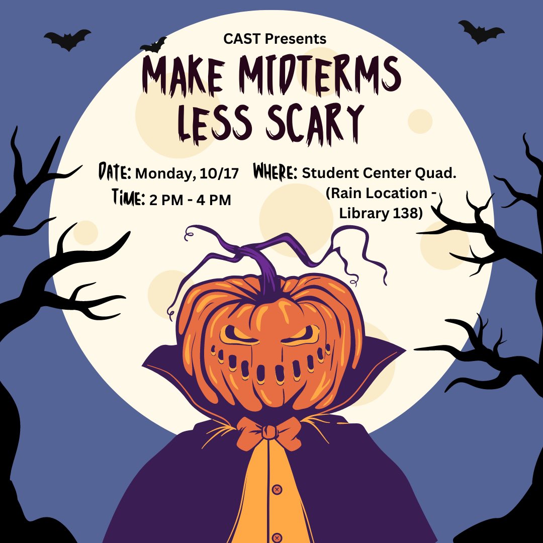 Montclair_CAST's tweet photo. Stop by &amp; say hi to the Center for Academic Success and Tutoring as we share some tips &amp; tricks to make your midterms less scary. To show our appreciation to you, we have giveaways &amp; you can also leave a note of appreciation for your tutors, coaches &amp; supplemental instructors. https://t.co/NUi15fplf6
