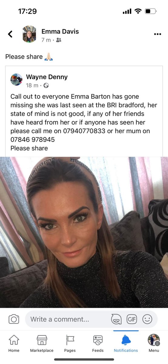 Come on Twitter do your thing, my good friend Emma has gone missing today. If anyone has seen her in the #Bradford #Leeds #Halifax #Huddersfield #WestYorkshire area please DM me or contact one of the numbers on the picture. Please share this post 🙏🙏🙏