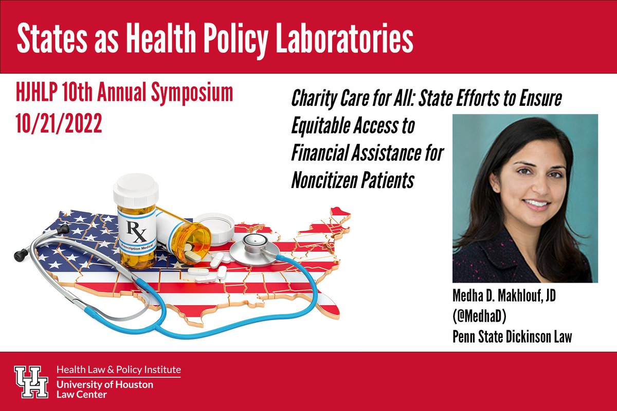 Health Law & Policy (@hlpi_uhlc) on Twitter photo Our first author in the #HJHLPSymposium is <a href="/MedhaD/">Medha D. Makhlouf</a>, writing about Charity Care for All! <a href="/vgkoch/">Valerie Gutmann Koch</a> will kick off the commentary. #StateHealthPolicy Our first author in the #HJHLPSymposium is <a href="/MedhaD/">Medha D. Makhlouf</a>, writing about Charity Care for All! <a href="/vgkoch/">Valerie Gutmann Koch</a> will kick off the commentary. #StateHealthPolicy