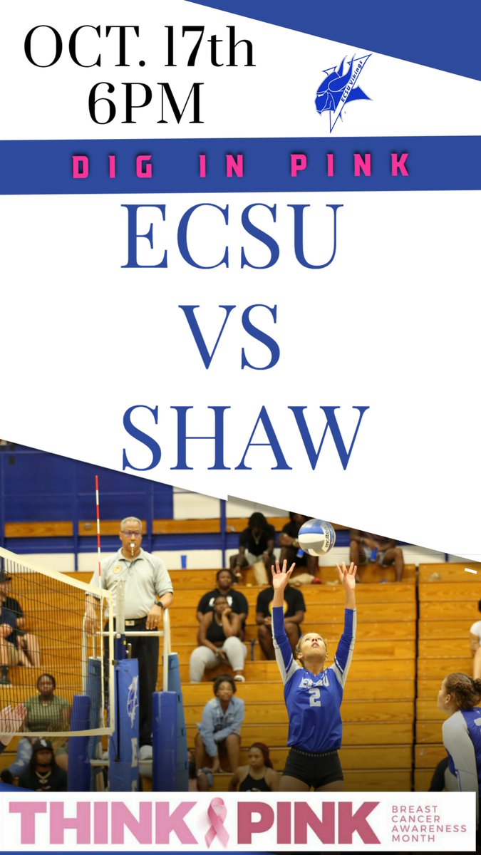 ECSUVikings's tweet photo. ITSSS GAMEDAY VIKINGS FANS! Volleyball takes on their biggest CIAA opponent of the year in the Vaughan Center tonight at 6PM! #battleoftheUndefeated #defendtheVillage #VikingPride3x https://t.co/MfvRHn3wPj