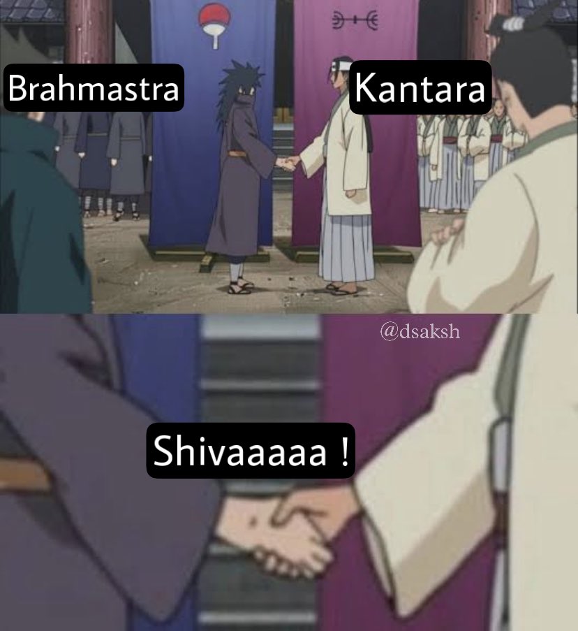 SakshantD's tweet photo. The only thing common between #Brahmastra and #Kantara is Characters Screaming SHIVAAAAA ! half of the time ! https://t.co/bmnsZNNnkf