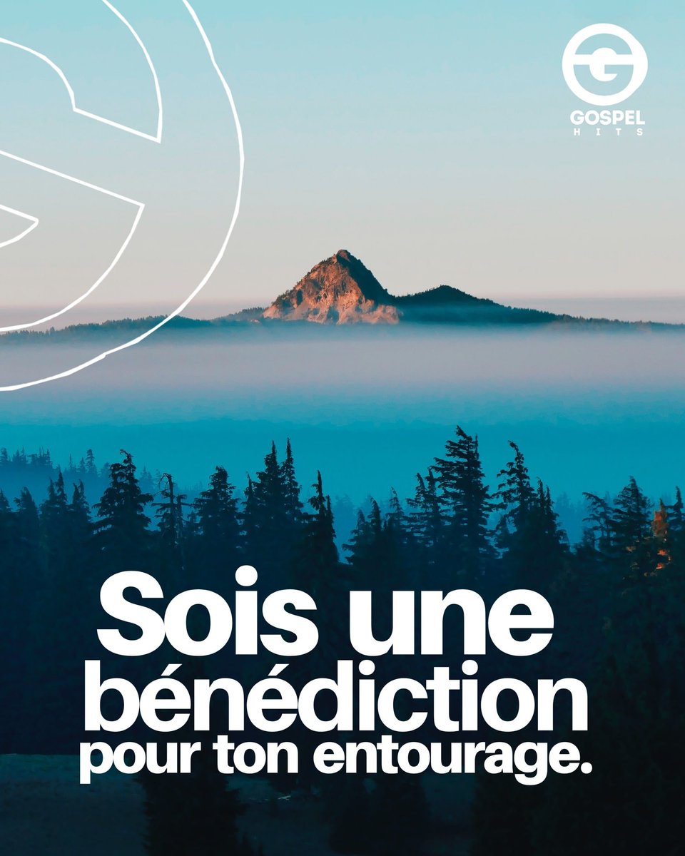 NEW WEEK  | Sois une bénédiction pour ton entourage en cette nouvelle semaine au nom précieux de Jésus-Christ. 

Suivez-nous | Folllow-us 

GOSPELHITS