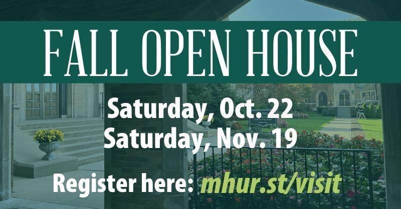 MercyhurstU's tweet photo. Fall in love with Mercyhurst🍂 Join us at our Fall Open House on Saturday, Oct. 22, and Saturday, Nov. 19, from 9 a.m. to 2 p.m.! Learn all about campus life, the application process, and financial aid opportunities. Register here: https://t.co/p66UtvQ80j. ☘️ https://t.co/kGNGqMe9Wj