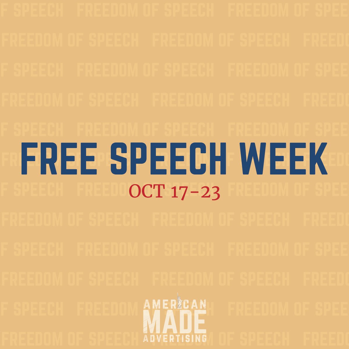 WeAreUSAMade's tweet photo. This week, join us in celebration of our sacred right to freedom of speech and of the press! https://t.co/n3uv9AH82L