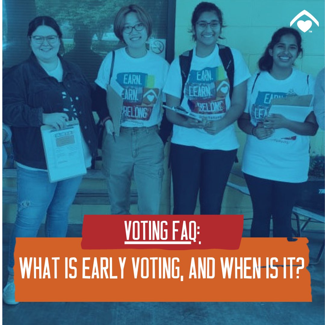 BakerRipley's tweet photo. #VotingFAQ: Any registered person may vote early in person. You may vote at any early voting location in your county of registration.
Early voting is approaching quickly, October 24th! Let's come together as a community and tackle voting as one. 💪
#bakerripley #voting https://t.co/6MRZ5PfO59