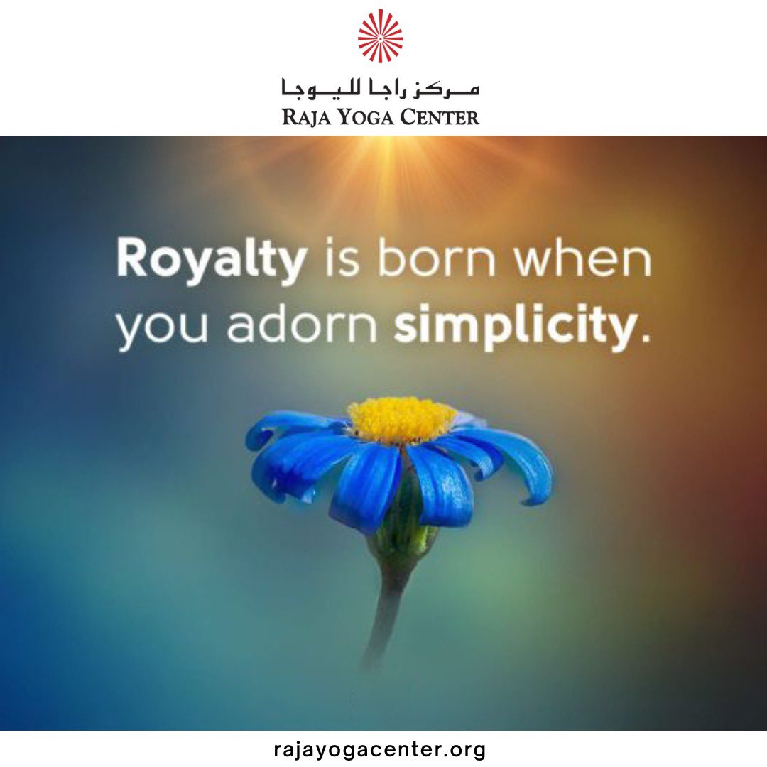 rajayogadubai1's tweet photo. ‘Simple Living High Thinking’.
My true self of being with qualities of love, peace, happiness, joy, purity is the ultimate royalty.
#royal #simplicity #highthinking #wisdom #trueself #meditate https://t.co/kowFT08WM5