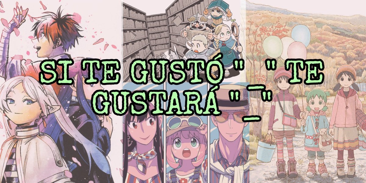 AnabelShiro's tweet photo. ~ ¿Te gusta mucho una obra y te gustaría ver algo parecido? ~

✨Aquí va un hilo sobre si x obra te gusta puede que te guste x obra. Funciona también a la inversa ✨ https://t.co/BCw6Wi4dQ8
