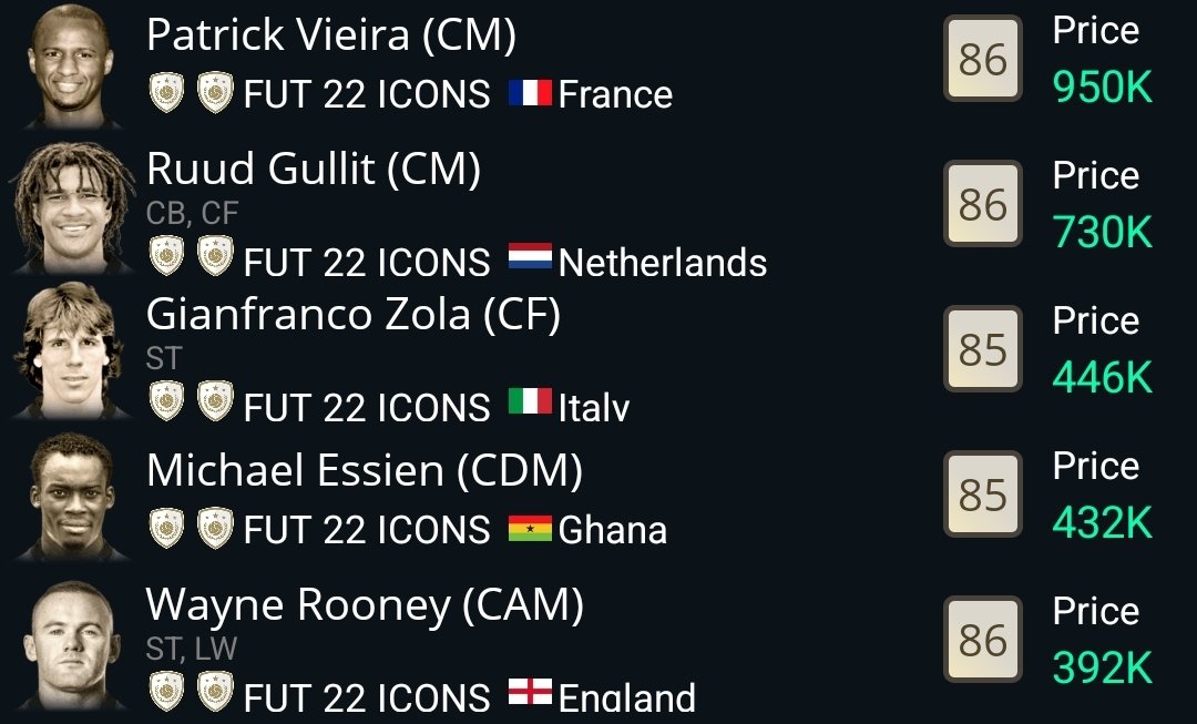 Top 5 Icons that you can pack from 86 Max Icon Upgrade #FIFA23