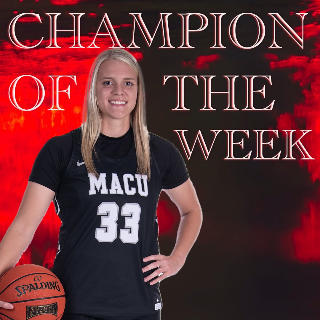 MACU_WBB's tweet photo. Help us show some love to #️⃣3️⃣3️⃣ @whitneyouton25 for being week one 
C⃨H⃨A⃨M⃨P⃨I⃨O⃨N⃨ O⃨F⃨ T⃨H⃨R⃨ W⃨E⃨E⃨k⃨! 

#MACUProud 

Graphic Creds : @_TyythaaHooper 🔥 https://t.co/kEPcNutcSv
