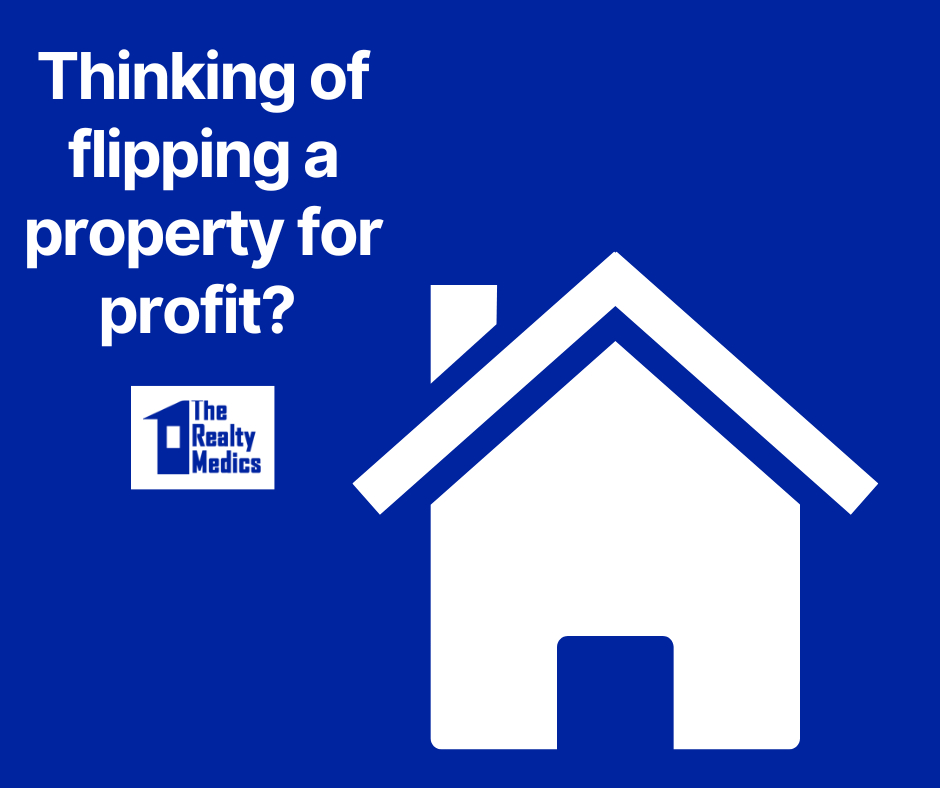 therealtymedics's tweet photo. Thinking of flipping a property for profit? 

Here are 3 tips from the TRM team to help get you started on the right track:
1. Know your market. 
2. Get the right team in place. 
3. Have a realistic budget. 

You'll be well on your way to flipping a property! https://t.co/TWlpfHhDGW