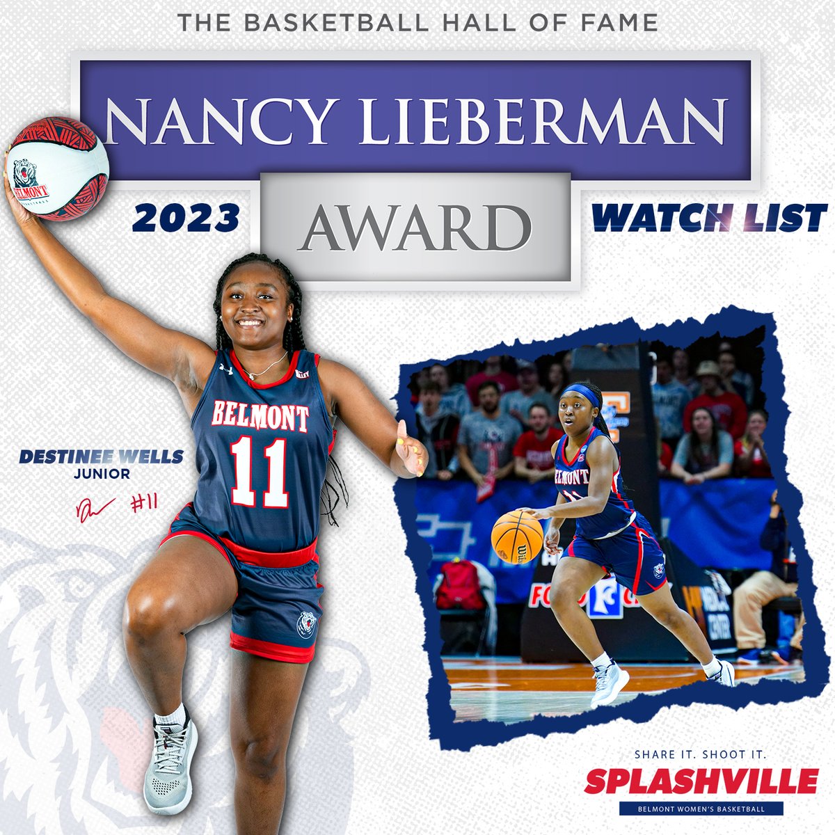 Belmont WBasketball (@belmontwbb) on Twitter photo Junior <a href="/DestineeWells1/">Destinee Wells</a> selected to 𝙚𝙡𝙞𝙩𝙚 list of nation's top point guards as a 𝟐𝟎𝟐𝟑 #LiebermanAward 𝐰𝐚𝐭𝐜𝐡-𝐥𝐢𝐬𝐭 𝐜𝐚𝐧𝐝𝐢𝐝𝐚𝐭𝐞 👏👏👏
📰 🔗 bit.ly/3ERRJJw
#ItsBruinTime | #Splashville Junior <a href="/DestineeWells1/">Destinee Wells</a> selected to 𝙚𝙡𝙞𝙩𝙚 list of nation's top point guards as a 𝟐𝟎𝟐𝟑 #LiebermanAward 𝐰𝐚𝐭𝐜𝐡-𝐥𝐢𝐬𝐭 𝐜𝐚𝐧𝐝𝐢𝐝𝐚𝐭𝐞 👏👏👏
📰 🔗 bit.ly/3ERRJJw
#ItsBruinTime | #Splashville