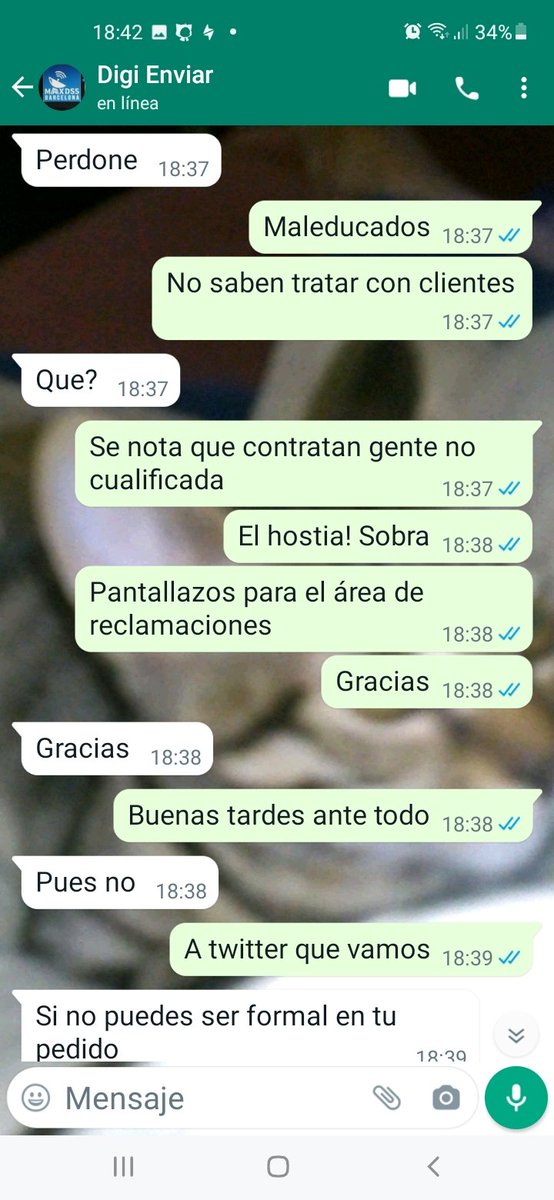 urivzla's tweet photo. @digimobil_es Este es el trato recibido por vuestros agentes despies de estar un año con ustedes. Ni siquiera un buenas tardes https://t.co/EUMQ9csAzh