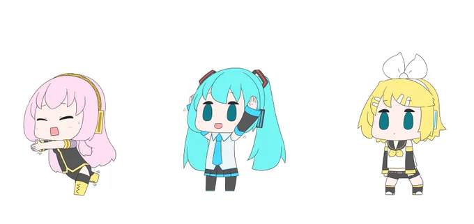 さかな～!ちんあなご～!不動の構え#巡音ルカ #初音ミク #鏡音リン 