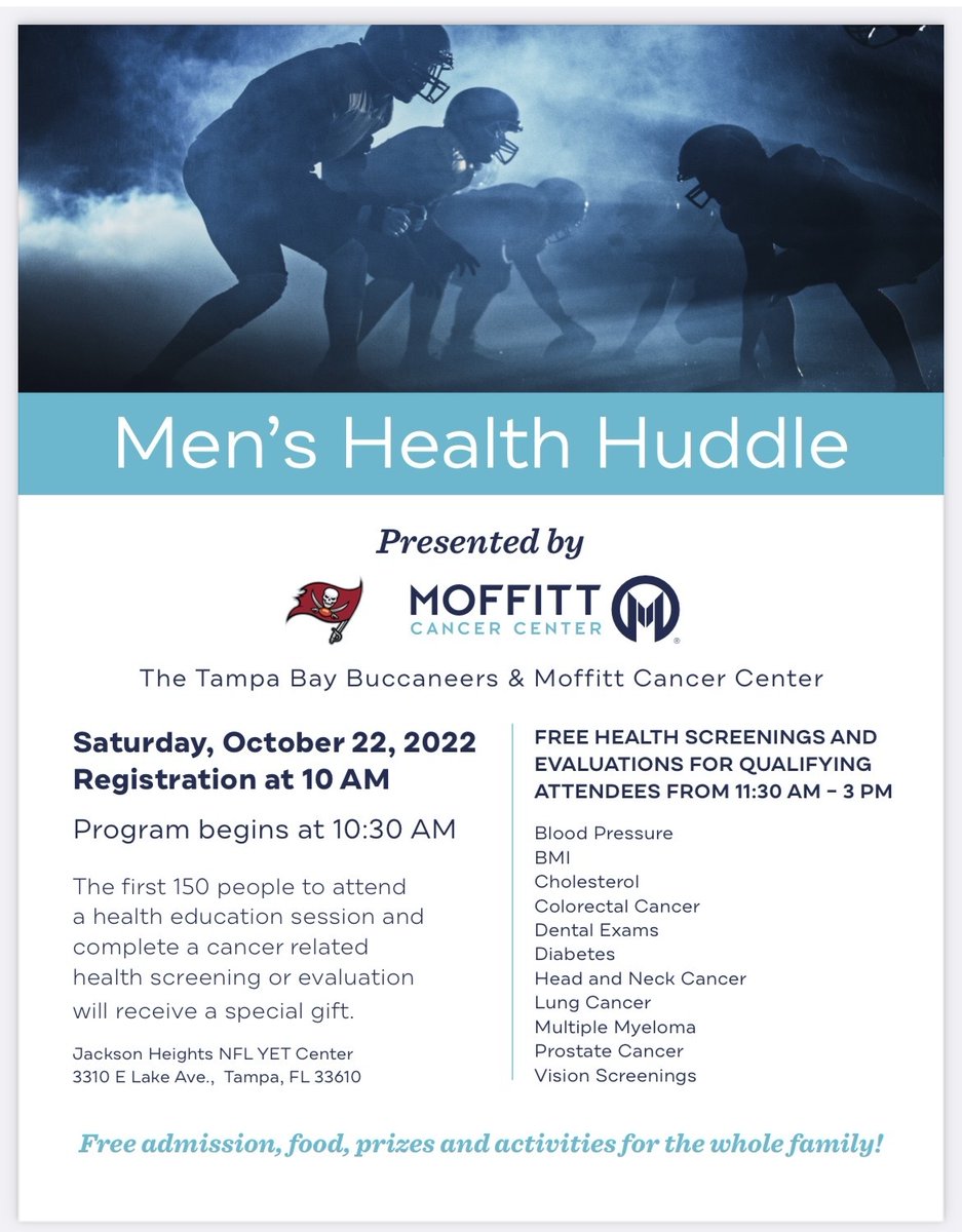 The PROMISE Study team will be offering free screenings in Tampa, Florida at the Moffitt Cancer Center this Saturday, October 22! The fair will run from 10am-3pm with screenings starting at 11am.