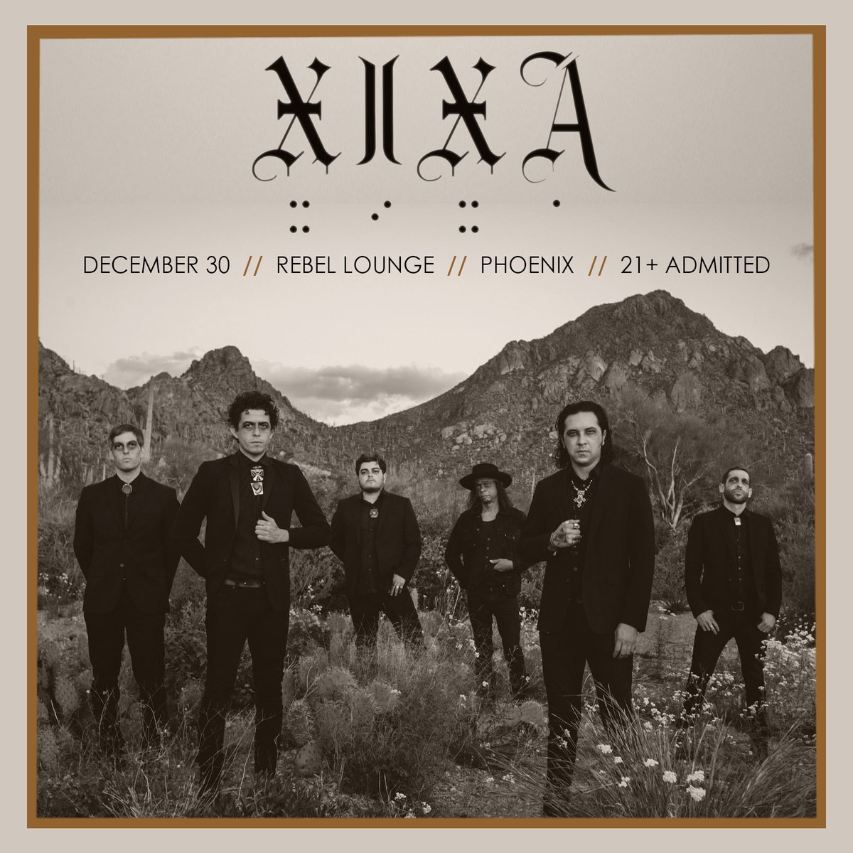 NEW SHOW!   XIXA will be at The Rebel Lounge in Phoenix on 12/30!   Tickets are on sale NOW!
TICKETS &gt; bit.ly/3ToKVrv